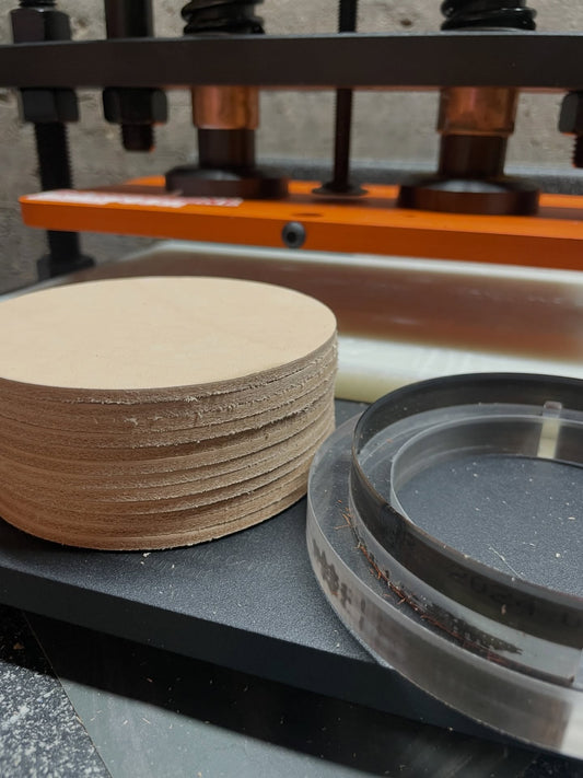 The 5AM 4” Leather Coaster
