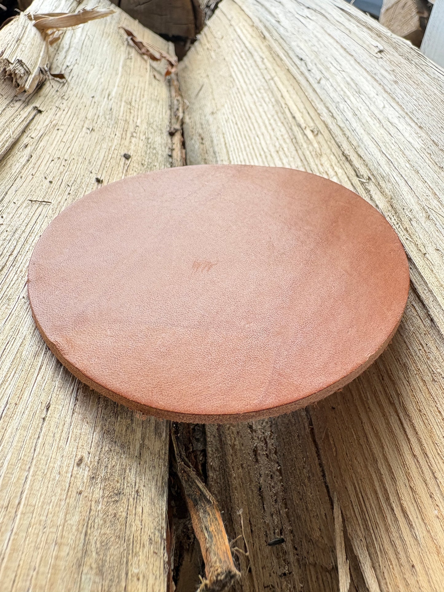 The 5AM 4” Leather Coaster
