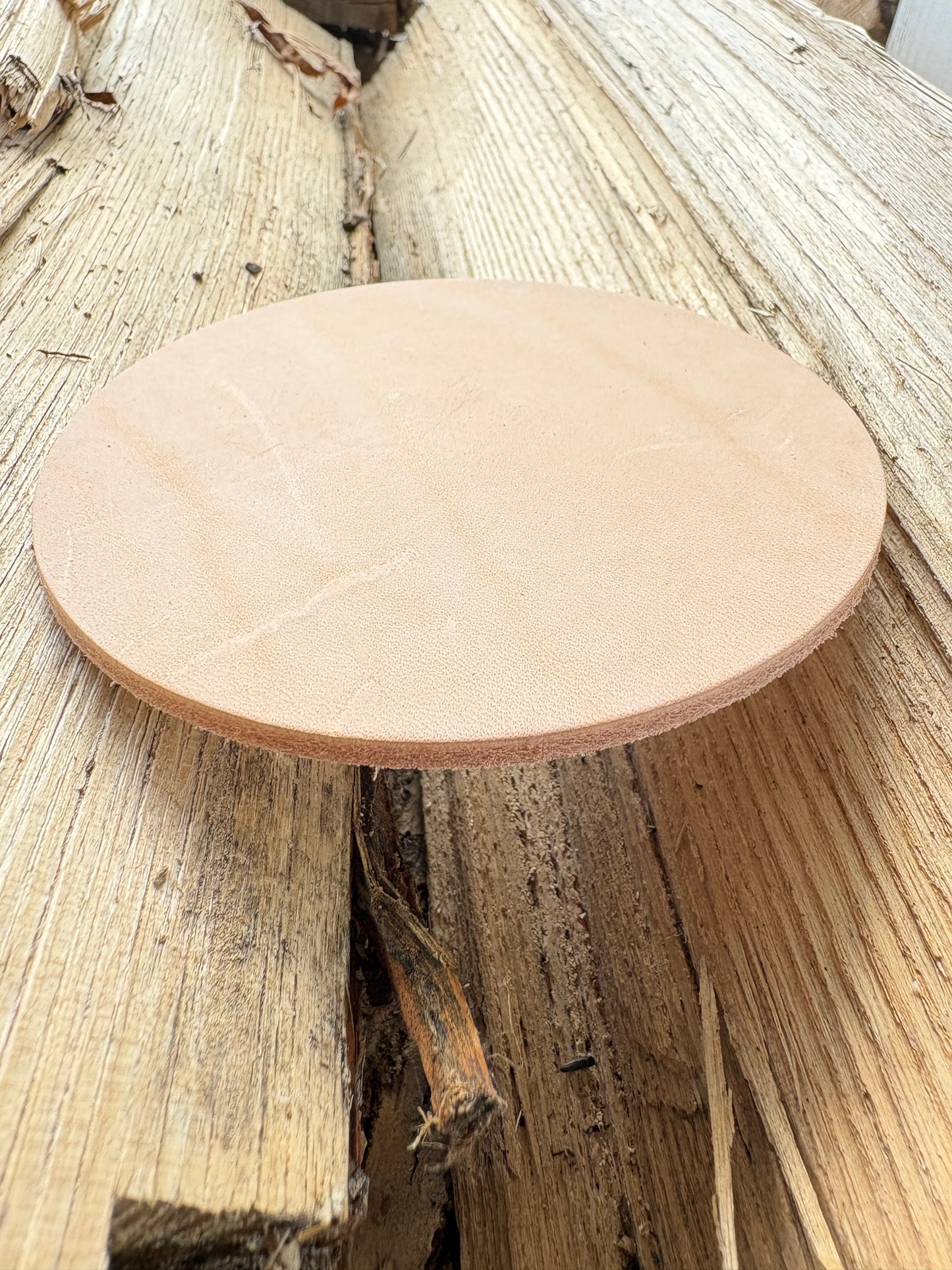 The 5AM 4” Leather Coaster