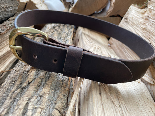 Handmade 8 oz Vegetable-Tanned Leather Dog Collar