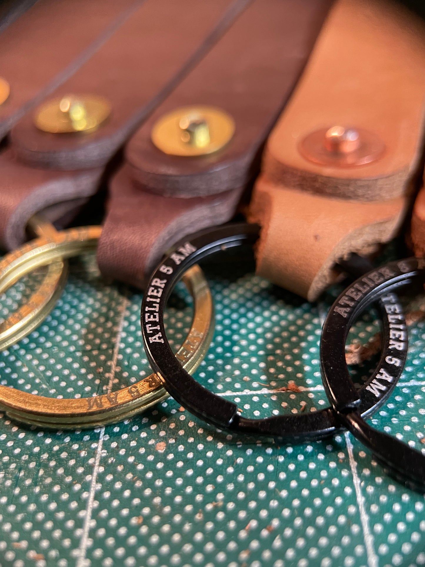 5AM Leather Lanyard Keychain